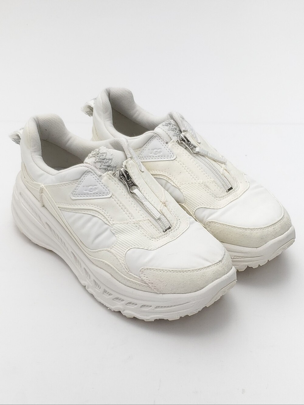 UGG CA805 White Chunky Zip Sneaker Shoes Size 10 Trainers Streetwear
